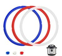 Fuator 3 Pcs Food-Grade Silicone Sealing Ring - Instant Pot Silicone Seal Ring Replacement, Color Coded with 3, Sweet and Savory Edition - Perfect Accessory for 5/6 qt Instant Pot