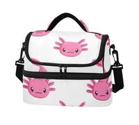 Fuauuyl Axolotl Insulated Lunch Bag for Women Men