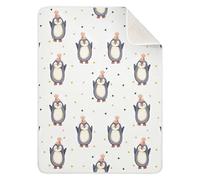 Fuauuyl Cute Penguin Baby Blanket for Newborn Boys Girls, Ultra Soft Warm Cozy Bed Throws Blanket Double Layer Newborn Receiving Blanket 30 x 40 Inch