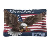 Fuauuyl Dog Bed Mat for Small Medium Dogs Washable Dog Sleeping Mattress | American Flag Anti-Slip Crate Pad 24x36 in
