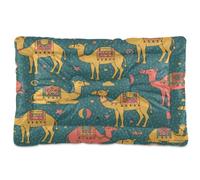 Fuauuyl Dog Bed Mat for Small Medium Dogs Washable Dog Sleeping Mattress | Camel Anti-Slip Crate Pad 18x24 in