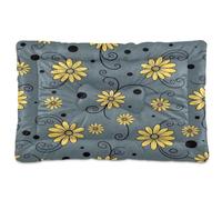 Fuauuyl Dog Bed Mat for Small Medium Dogs Washable Dog Sleeping Mattress | Flowers Anti-Slip Crate Pad 18x24 in