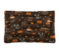 Fuauuyl Dog Bed Mat for Small Medium Dogs Washable Dog Sleeping Mattress | Halloween Anti-Slip Crate Pad 18x24 in