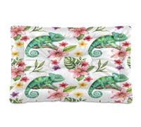 Fuauuyl Dog Bed Mat for Small Medium Dogs Washable Dog Sleeping Mattress | Tropical Animals Anti-Slip Crate Pad 18x24 in