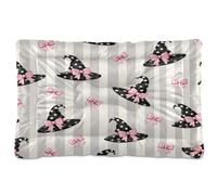 Fuauuyl Dog Bed Mat for Small Medium Dogs Washable Dog Sleeping Mattress | Witch Hats Anti-Slip Crate Pad 18x24 in