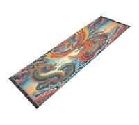 Fuauuyl Dragon and Phoenix Hallway Runner Rug 2x6 Non Slip Runner Rug with Rubber Backing, Soft Carpet Rugs for Kitchen Bedroom Entryway Living Room