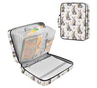 Fuauuyl Expandable File Folder Bunny Accordion File Folders with 6 Pockets & Labels, A4 Size Document Organizer Binder Bag with 500 Sheets Capacity for Home Office Travel