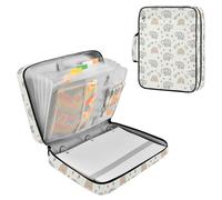 Fuauuyl Expandable File Folder Cartoon Elephants Accordion File Folders with 6 Pockets & Labels, A4 Size Document Organizer Binder Bag with 500 Sheets Capacity for Home Office Travel