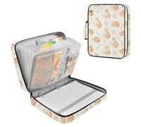 Fuauuyl Expandable File Folder Cats Lavenders Accordion File Folders with 6 Pockets & Labels, A4 Size Document Organizer Binder Bag with 500 Sheets Capacity for Home Office Travel