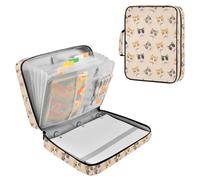 Fuauuyl Expandable File Folder Cats with Bow Accordion File Folders with 6 Pockets & Labels, A4 Size Document Organizer Binder Bag with 500 Sheets Capacity for Home Office Travel