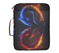 Fuauuyl Expandable File Folder Dragons Accordion File Folders with 6 Pockets & Labels, A4 Size Document Organizer Binder Bag with 500 Sheets Capacity for Home Office Travel