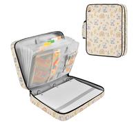 Fuauuyl Expandable File Folder Elephant Rainbow Accordion File Folders with 6 Pockets & Labels, A4 Size Document Organizer Binder Bag with 500 Sheets Capacity for Home Office Travel