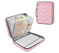 Fuauuyl Expandable File Folder Skull on Pink Accordion File Folders with 6 Pockets & Labels, A4 Size Document Organizer Binder Bag with 500 Sheets Capacity for Home Office Travel