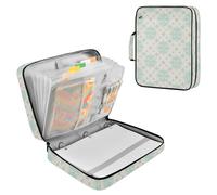 Fuauuyl Expandable File Folder Watercolor Mandala Floral Accordion File Folders with 6 Pockets & Labels, A4 Size Document Organizer Binder Bag with 500 Sheets Capacity for Home Office Travel