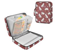 Fuauuyl Expandable File Folder Winter Wolf Accordion File Folders with 6 Pockets & Labels, A4 Size Document Organizer Binder Bag with 500 Sheets Capacity for Home Office Travel