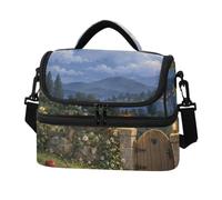 Fuauuyl Fantasy Land Insulated Lunch Bag for Women Men, Reusable Leakproof Lunch Box Double Deck Cooler Tote Bag Adult for Work Picnic Travel, 8L