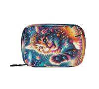 Fuauuyl Galaxy Kitten Planet Pill Case Weekly Pill Box Portable Travel