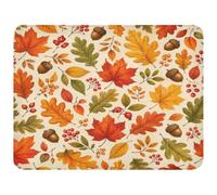 Fuauuyl Maple Leaves Dish Drying Mat Absorbent Kitchen Counter Mat | Reusable Dishes Drainer Machine Washable, 18x24 in