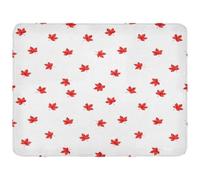 Fuauuyl Maple Leaves Dish Drying Mat Absorbent Kitchen Counter Mat | Reusable Dishes Drainer Machine Washable, 16x18 in