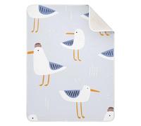 Fuauuyl Seagulls Pattern Baby Blanket for Newborn Boys Girls, Ultra Soft Warm Cozy Bed Throws Blanket Double Layer Newborn Receiving Blanket 30 x 40 Inch