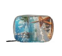 Fuauuyl Starfish on Seaside Beach Pill Case Weekly Pill Box Portable Travel