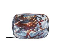 Fuauuyl Three Running Horses Pill Case Weekly Pill Box Portable Travel