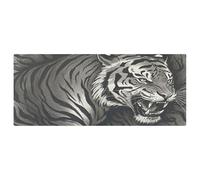 Fuauuyl Tiger Fitted Table Cover Rectangle Stretch Table Cloth for Dining Party Kitchen Banquet Picnic Camping, Machine Washable, 2.5x6 ft