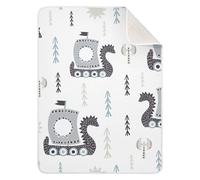 Fuauuyl Viking Ships Baby Blanket for Newborn Boys Girls, Ultra Soft Warm Cozy Bed Throws Blanket Double Layer Newborn Receiving Blanket 30 x 40 Inch