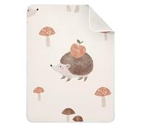 Fuauuyl Watercolor Hedgehog Baby Blanket for Newborn Boys Girls, Ultra Soft Warm Cozy Bed Throws Blanket Double Layer Newborn Receiving Blanket 30 x 40 Inch