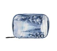Fuauuyl Winter Forest Pill Case Weekly Pill Box Portable Travel