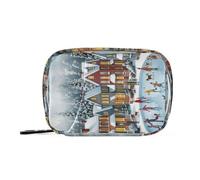 Fuauuyl Winter Forest Pill Case Weekly Pill Box Portable Travel
