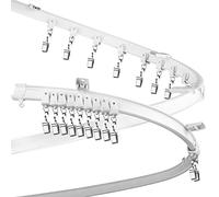 Fubeasi Flexible Bendable Ceiling Curtain Track, Curved Ceiling Track for Curtains, Room Divider Ceiling Track Rail System (5 Meters)
