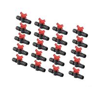 FUBESK 10/20PCS Drip Irrigation Barb Shut-Off Valve for 16mm/20mm/25mm PE Tube, Straight Drip Valve Shut Off Valve for Garden Drip Irrigation Pipe Connection(25mm x25mm 20pcs)