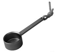 FUBESK 10g Aluminium Alloy Coffee Measuring Spoon with Long Ergonomic Handle and Hanging Loop, Precise Scoop Coffee Beans, Matcha Powder and Baking Ingredients, Black