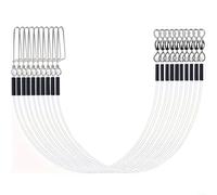 FUBESK 12 Pack Fluorocarbon Fishing Leader Kit with Twists Snap for Saltwater Freshwater, Invisible Underwater, Soft Leader Line Traces Pike Fishing(18in-45lb)