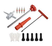 FUBESK 13-Piece Quick Tire Valve Stem Core Replacement Tool Kit for Most 0453-Inch Rim Holes, Alloy Steel Construction
