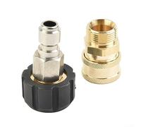 FUBESK 2PCS M22 15mm to 3/8inch ?Pressure Washer Couplers,Pressure Washer Adapter Set,Quick Connect Swivel Accessories Adaptors, Quick Connect Set