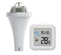 FUBESK 360° Floating Pool Thermometer - Digital Water Swimming Pool Thermometer with ±1°F Accuracy for Pools/Hot Tubs/Aquariums, Angled Display for Easy Reading from Any Position