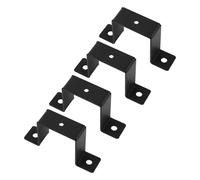 FUBESK 4 Pcs Square Pipe Clamp, U Shaped Connector Brackets, Fence Post Wall Fixing Bracket Fits for Water Pipes, Stairs Railing, Balcony Railing(1"x1")