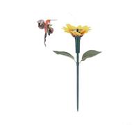 FUBESK 40cm Solar Rotating Butterfly and Bird Garden Stake for Outdoor Use, Waterproof Animal Wind Spinner for Patio Lawn Decor(D)