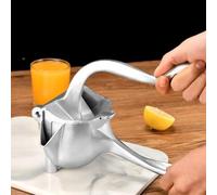 FUBESK Aluminum Alloy Manual Juicer Citrus Fruits, Hand Squeezer Lemons Limes Oranges, Easy to Clean with Ergonomic Grip, Silver