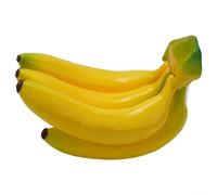 FUBESK Artificial Lifelike Banana Cluster Decoration, Realistic Artificial Banana, Foam Material, Yellow Color, Still Life Painting Inspiration, Photography Props(5 Heads)