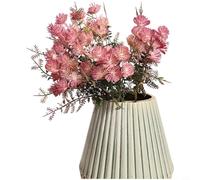 FUBESK Artificial Protea Flower for Wedding Home Office Decor, Realistic Fake Bloom with Adjustable Stem, Orange(Wine Red)