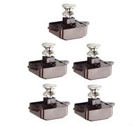 FUBESK Caravan Door Lock Push Latch, Push Button Latch Catch Keyless Door Lock Cupboard Drawer Door Motorhome Caravan Cabinet Latch Knob Knobs(5pcs)