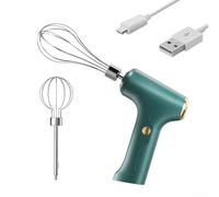 FUBESK Cordless Hand Mixer- Electric Whisk USB Rechargeable Handheld Electric Mixer, 304 Stainless Steel Beaters & Balloon Whisk