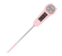 FUBESK Digital Food Thermometer, Meat Thermometer, Instant Read Thermometer for Kitchen Cooking, Outdoor BBQ Grill Thermometer with Backlight, Long Probe Candy Thermometer(PINK)