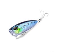 FUBESK for Compact 4cm Popper Lure 3.2g with Lifelike 3D Eyes and Sound Chamber, Effective Vibration Bait Targeting Small Fish in Freshwater and Saltwater Environments(E)