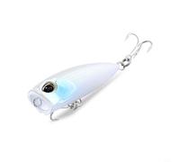FUBESK for Compact 4cm Popper Lure 3.2g with Lifelike 3D Eyes and Sound Chamber, Effective Vibration Bait Targeting Small Fish in Freshwater and Saltwater Environments(D)