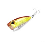 FUBESK for Compact 4cm Popper Lure 3.2g with Lifelike 3D Eyes and Sound Chamber, Effective Vibration Bait Targeting Small Fish in Freshwater and Saltwater Environments(F)