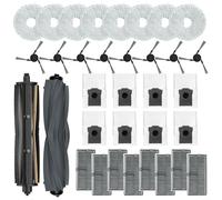 FUBESK For Mova E40 Ultra Robot Vacuum Cleaner Accessory Kit with Main Brush, 8 HEPA Filters, 8 Microfibre Mop Pads, 8 Side Brushes, 8 Dust Bags & Trimming Roller Brush ForTrouver